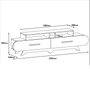 Hanah Home Soporte para TV Flora - Nogal y Amarillo
